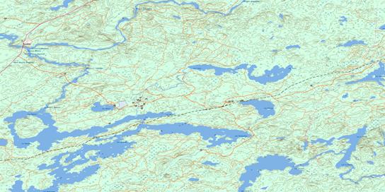 Lac Opawica Topographic map 032G12 at 1:50,000 Scale