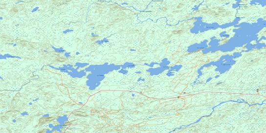 Lac Inconnu Topographic map 032G13 at 1:50,000 Scale