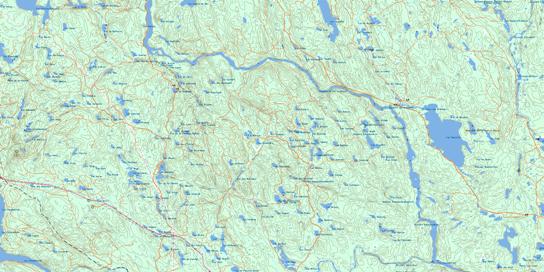 Lac D'Anville Topographic map 032H03 at 1:50,000 Scale