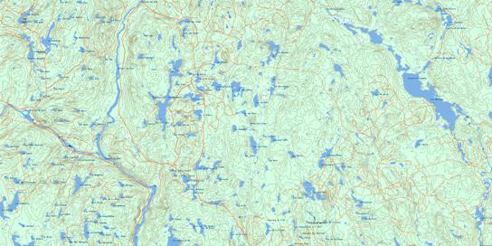 Lac Desautels Topographic map 032H06 at 1:50,000 Scale