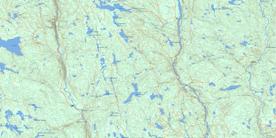 Lac Blondelas Topo Map 032H07 at 1:50,000 scale - National Topographic System of Canada (NTS) - Toporama map