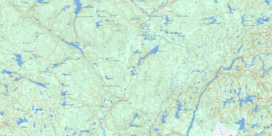 Lac Bellemare Topo Map 032H08 at 1:50,000 scale - National Topographic System of Canada (NTS) - Toporama map