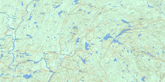 Lac Bourgat Topographic map 032H11 at 1:50,000 Scale