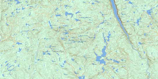 Grand Lac Jourdain Topo Map 032H16 at 1:50,000 scale - National Topographic System of Canada (NTS) - Toporama map