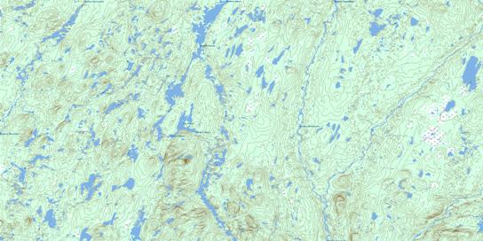 Lac Daniel Topo Map 032I09 at 1:50,000 scale - National Topographic System of Canada (NTS) - Toporama map