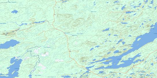 Lac Waconichi Topo Map 032J01 at 1:50,000 scale - National Topographic System of Canada (NTS) - Toporama map