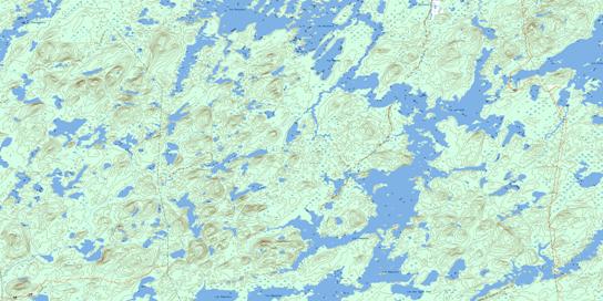Lac Comencho Topo Map 032J06 at 1:50,000 scale - National Topographic System of Canada (NTS) - Toporama map