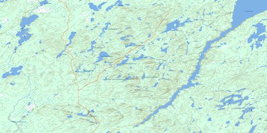 Baie Penicouane Topo Map 032J08 at 1:50,000 scale - National Topographic System of Canada (NTS) - Toporama map