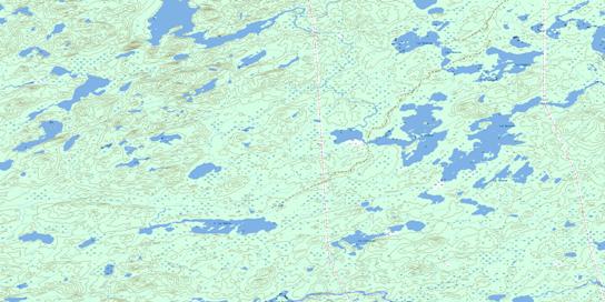 Lac Ginguet Topo Map 032J13 at 1:50,000 scale - National Topographic System of Canada (NTS) - Toporama map