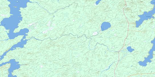 Lac Soscumica Topo Map 032K03 at 1:50,000 scale - National Topographic System of Canada (NTS) - Toporama map