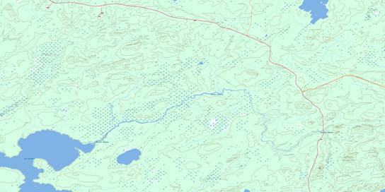 Lac Chabinoche Topographic map 032K06 at 1:50,000 Scale