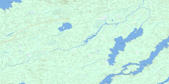Lac Salamandre Topo Map 032K10 at 1:50,000 scale - National Topographic System of Canada (NTS) - Toporama map