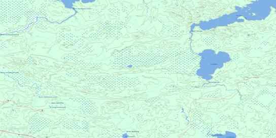 Lac Ouagama Topo Map 032K11 at 1:50,000 scale - National Topographic System of Canada (NTS) - Toporama map