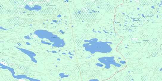 Lac Rodayer Topo Map 032K13 at 1:50,000 scale - National Topographic System of Canada (NTS) - Toporama map