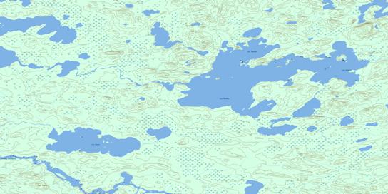 Lac Theodat Topographic map 032K16 at 1:50,000 Scale