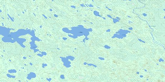 Lac Obamsca Topo Map 032L08 at 1:50,000 scale - National Topographic System of Canada (NTS) - Toporama map