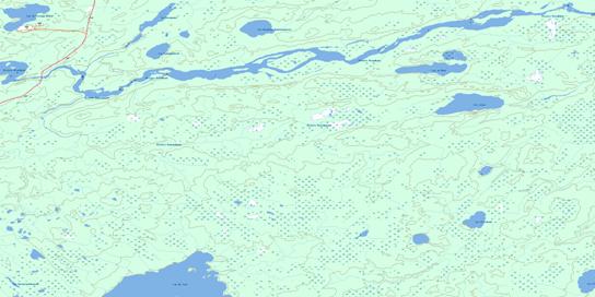 Riviere Ouasouagami Topo Map 032N03 at 1:50,000 scale - National Topographic System of Canada (NTS) - Toporama map