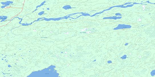 Riviere Ouasouagami Topographic map 032N03 at 1:50,000 Scale