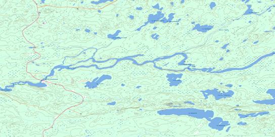 Lac Mezieres Topographic map 032N06 at 1:50,000 Scale