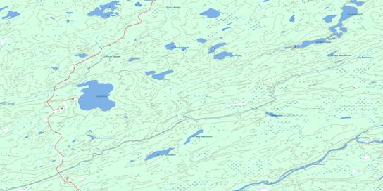 Lac Mirabelli Topo Map 032N14 at 1:50,000 scale - National Topographic System of Canada (NTS) - Toporama map