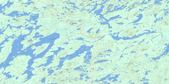 Lac Villon Topo Map 032O03 at 1:50,000 scale - National Topographic System of Canada (NTS) - Toporama map