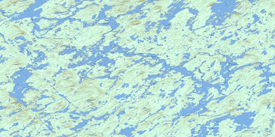 Lac Bellinger Topo Map 032O08 at 1:50,000 scale - National Topographic System of Canada (NTS) - Toporama map