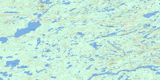 Lac Des Montagnes Topo Map 032O12 at 1:50,000 scale - National Topographic System of Canada (NTS) - Toporama map