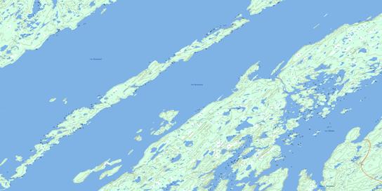 Ile Tchapahipane Topo Map 032P03 at 1:50,000 scale - National Topographic System of Canada (NTS) - Toporama map