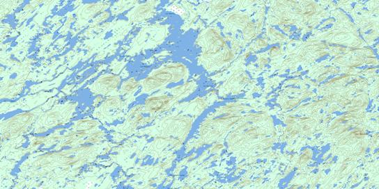 Lac Woollett Topographic map 032P05 at 1:50,000 Scale