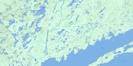 Lac Fromenteau Topographic map 032P06 at 1:50,000 Scale