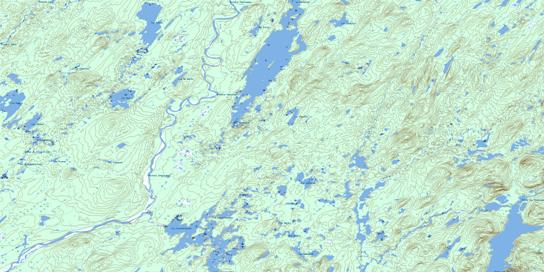 Lac Bethoulat Topo Map 032P08 at 1:50,000 scale - National Topographic System of Canada (NTS) - Toporama map