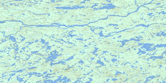 Lac Michaux Topographic map 032P13 at 1:50,000 Scale