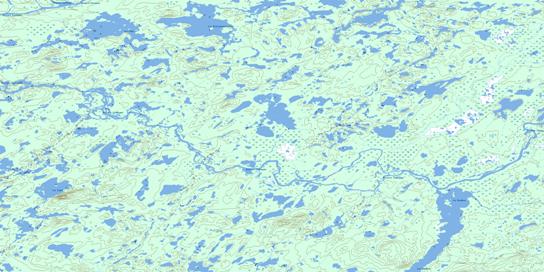 Lac Chamic Topographic map 032P14 at 1:50,000 Scale