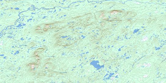 Lac Mantouchiche Topographic map 032P15 at 1:50,000 Scale