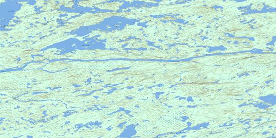 Lacs Village Topo Map 033B03 at 1:50,000 scale - National Topographic System of Canada (NTS) - Toporama map