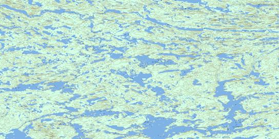 Lac Baupaume Topographic map 033B06 at 1:50,000 Scale
