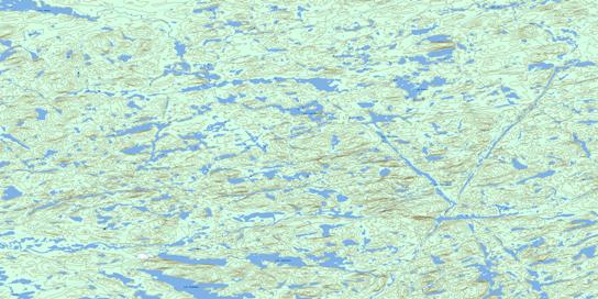 Lac Philibert Topo Map 033B16 at 1:50,000 scale - National Topographic System of Canada (NTS) - Toporama map