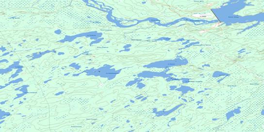 Lac Anatacau Topo Map 033C02 at 1:50,000 scale - National Topographic System of Canada (NTS) - Toporama map