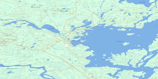 Lac Kauputauchechun Topo Map 033C07 at 1:50,000 scale - National Topographic System of Canada (NTS) - Toporama map