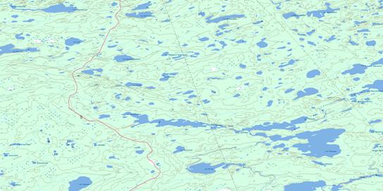 Lac Bernou Topo Map 033C11 at 1:50,000 scale - National Topographic System of Canada (NTS) - Toporama map