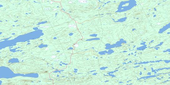 Lac Mcnab Topo Map 033C14 at 1:50,000 scale - National Topographic System of Canada (NTS) - Toporama map