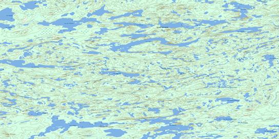 Lac De Villaret Topo Map 033F01 at 1:50,000 scale - National Topographic System of Canada (NTS) - Toporama map