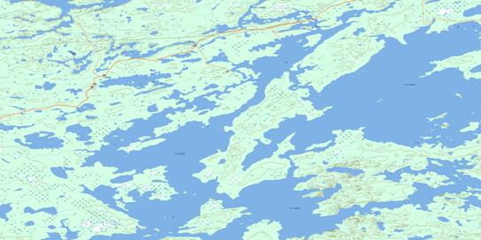 Lac Sakami Topo Map 033F07 at 1:50,000 scale - National Topographic System of Canada (NTS) - Toporama map