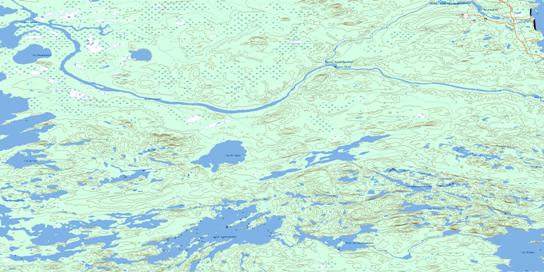 Lac De Vaulx Topo Map 033F08 at 1:50,000 scale - National Topographic System of Canada (NTS) - Toporama map