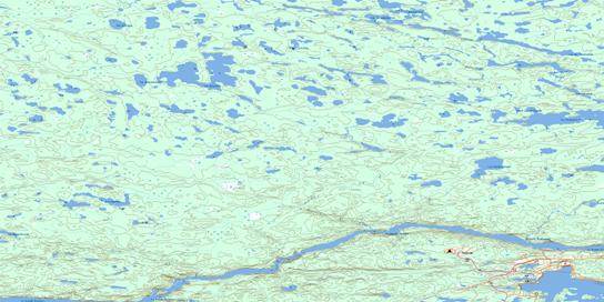 Lac Awichina Topo Map 033F13 at 1:50,000 scale - National Topographic System of Canada (NTS) - Toporama map