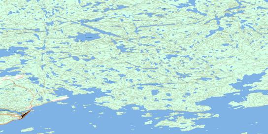 Lac Brehan Topo Map 033F14 at 1:50,000 scale - National Topographic System of Canada (NTS) - Toporama map