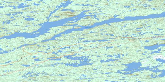 Lac Magin Topographic map 033G09 at 1:50,000 Scale
