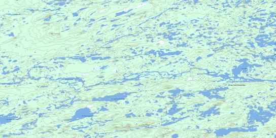 Lac Richardie Topographic map 033H02 at 1:50,000 Scale