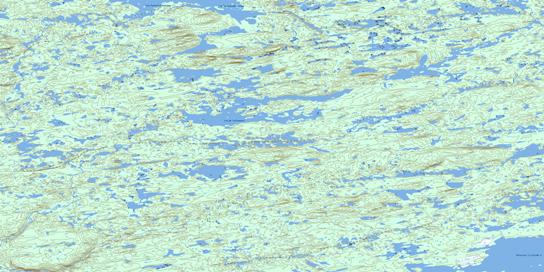 Lac De Salleneuve Topo Map 033I04 at 1:50,000 scale - National Topographic System of Canada (NTS) - Toporama map