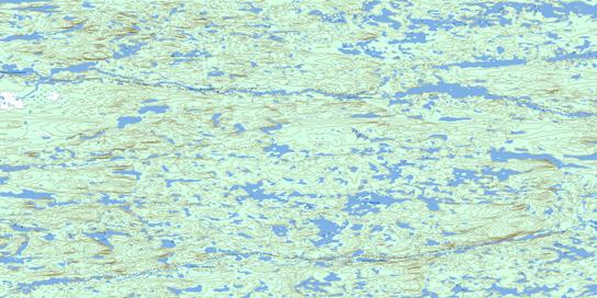 Lac Danglade Topo Map 033I12 at 1:50,000 scale - National Topographic System of Canada (NTS) - Toporama map